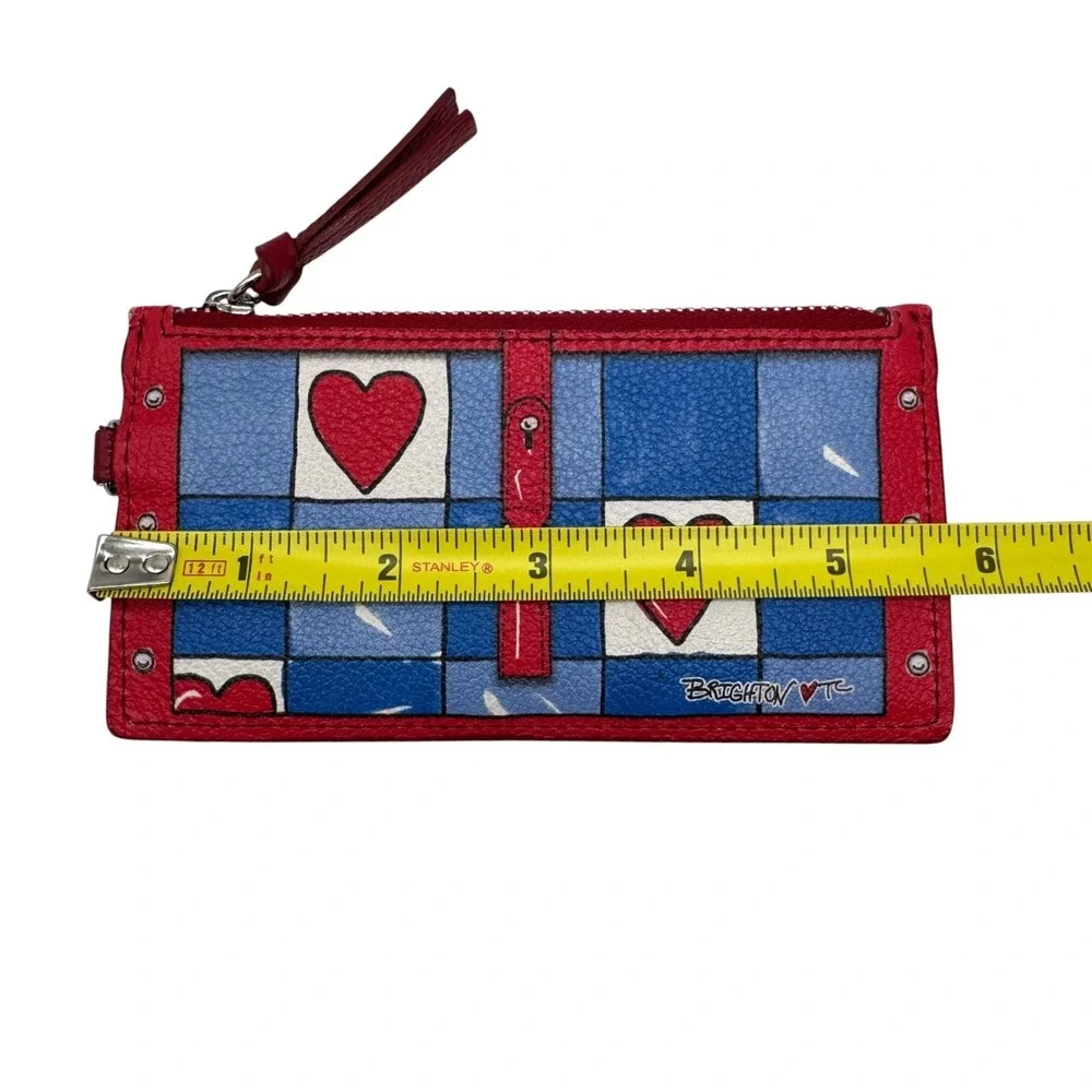 Brighton Bee Happy Mini Satchel Bag Card Organizer Dust Bag Red Blue Daisy Heart